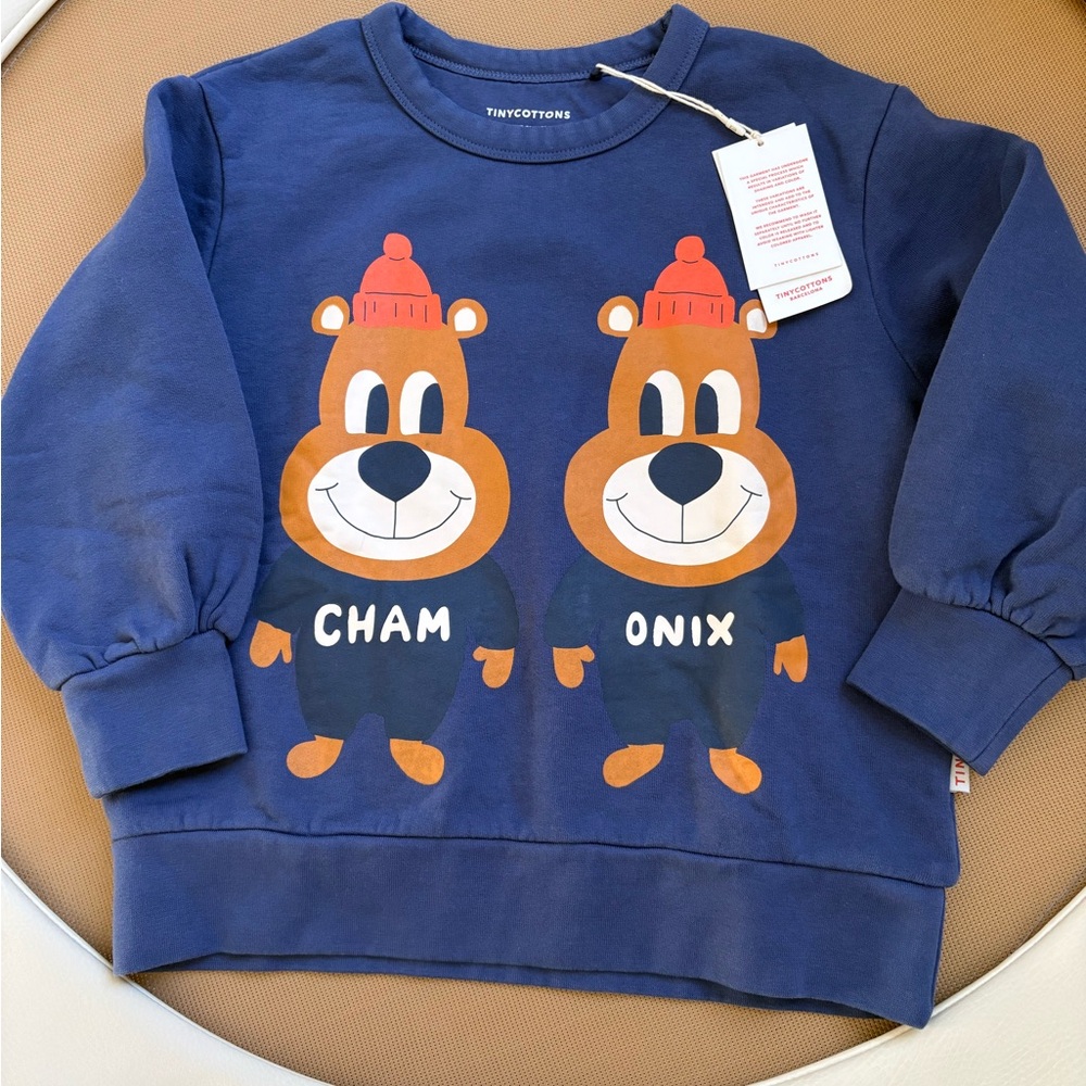Blue Bear Graphic Kids Sweatshirt